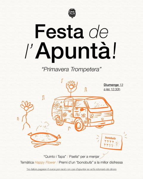 apunta    us esperem aquest diumenge a partir de les 12 30h per a comencar gaudint d un  quint